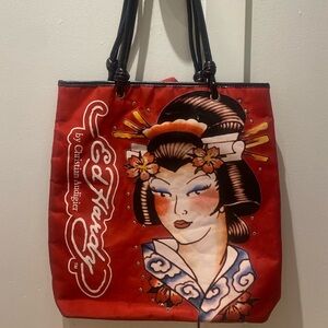 Ed Hardy y2k XL bag with Artistic Design